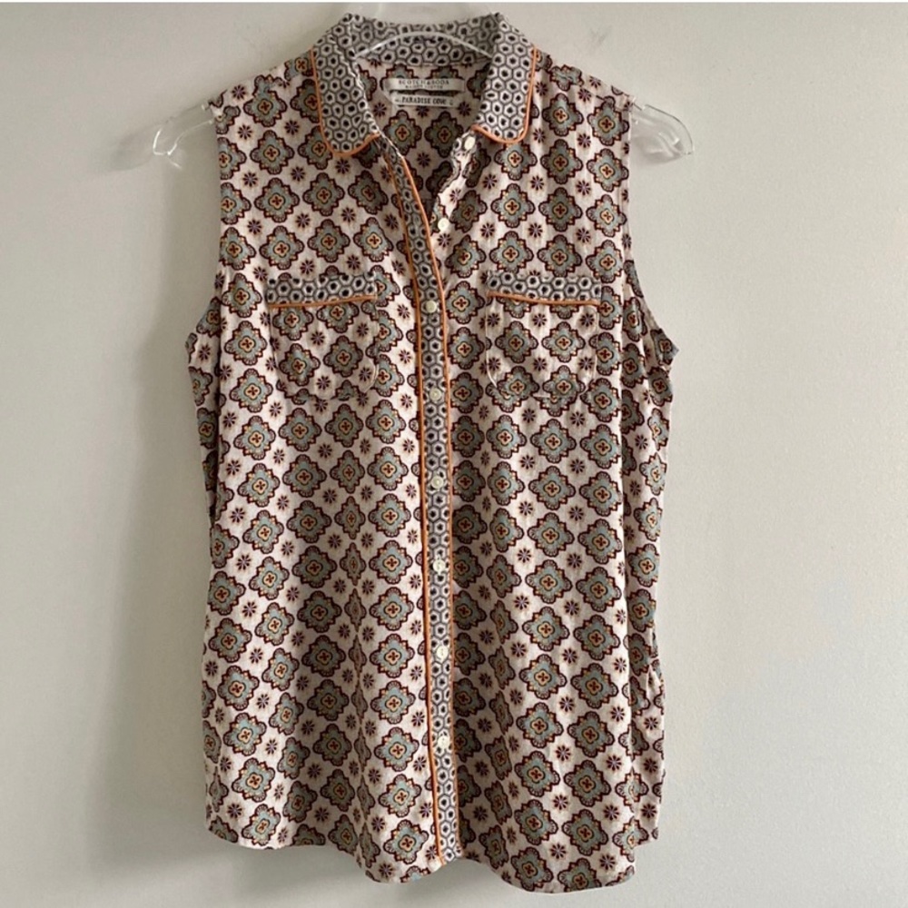 Scotch & Soda Patterned Sleeveless Top